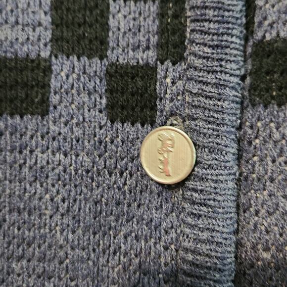 Vintage Tally Ho Women's Blue & Gray Button Front Cardigan Sweater Size Med - Picture 6 of 8
